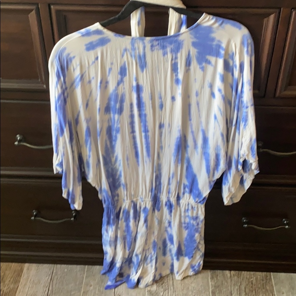 ❌Sold❌ Lulu’s Seaside Gal Blue Tie Dye Romper - Picture 12 of 14